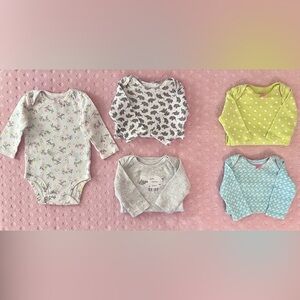 Simply Joys by Carter's Multicolor Patterned Bodysuits Bundle